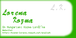 lorena kozma business card